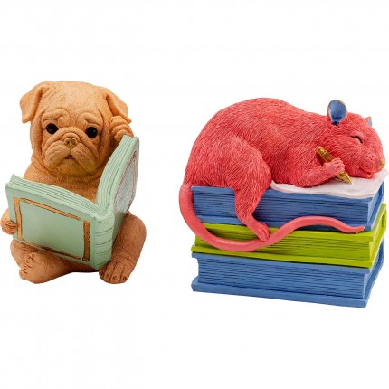 Serre-livres chien et souris set de 2 Kare Design