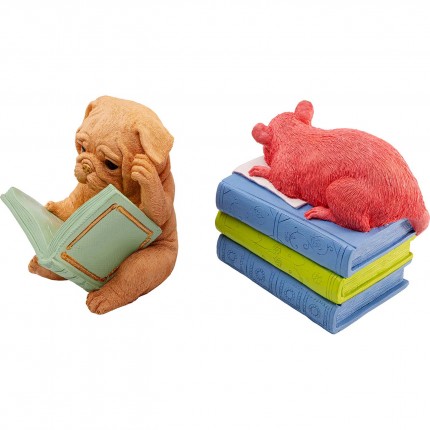 Bookend dog and mouse (2/Set) Kare Design