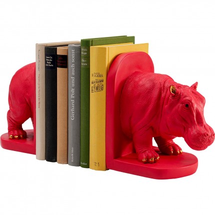 Bookend pink hippopotamus (2/Set) Kare Design