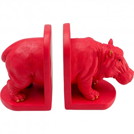 Bookend pink hippopotamus (2/Set) Kare Design