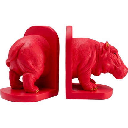 Bookend pink hippopotamus (2/Set) Kare Design