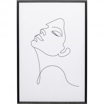 Tableau femme noir et blanc 63x93cm Kare Design