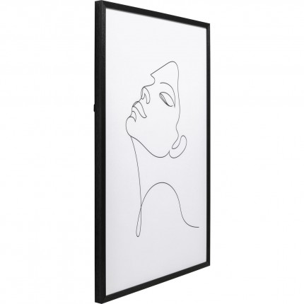 Tableau femme noir et blanc 63x93cm Kare Design