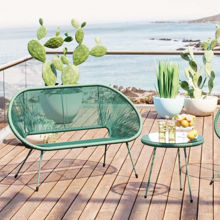 Outdoor Bench Acapulco Mono green Kare Design