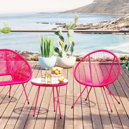 Salon de jardin Acapulco Mono rose Kare Design