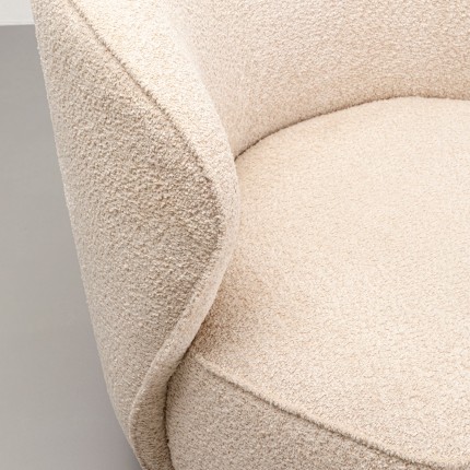 Fauteuil pivotant Ellie beige Kare Design