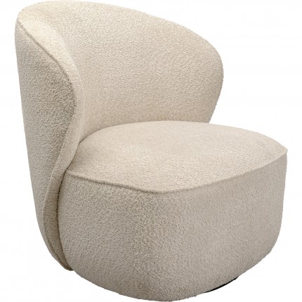 Fauteuil pivotant Ellie beige Kare Design