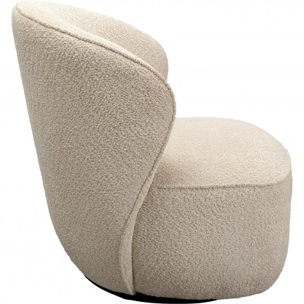 Fauteuil pivotant Ellie beige Kare Design