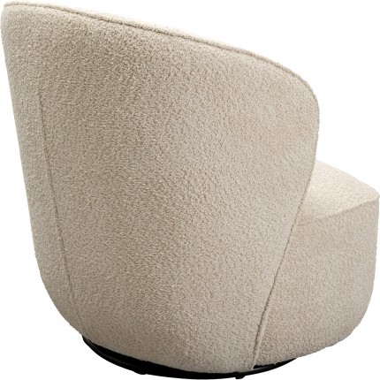 Fauteuil pivotant Ellie beige Kare Design