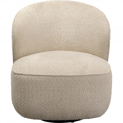 Fauteuil pivotant Ellie beige Kare Design