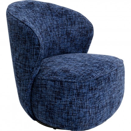 Swivel Armchair Ellie dark blue Kare Design