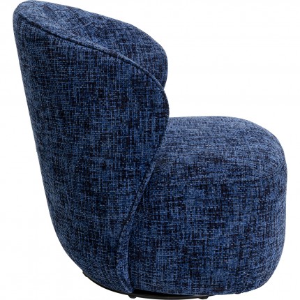 Swivel Armchair Ellie dark blue Kare Design