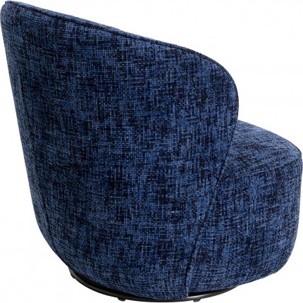 Swivel Armchair Ellie dark blue Kare Design