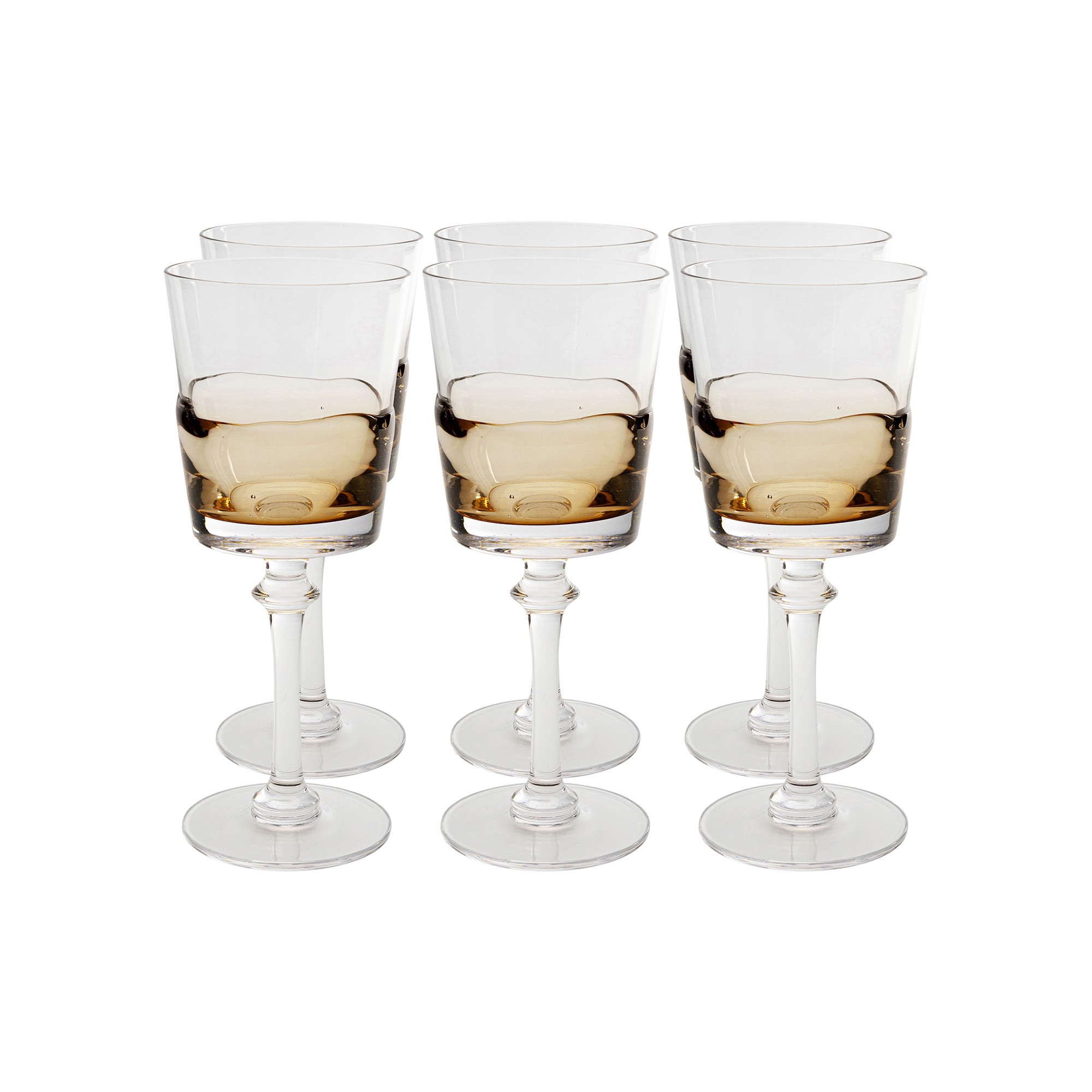 Wine Glass Mimi amber (6/set) Kare Design