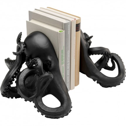 Bookend black octopus (2/Set) Kare Design