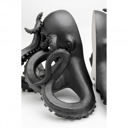 Bookend black octopus (2/Set) Kare Design