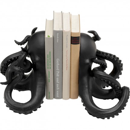 Bookend black octopus (2/Set) Kare Design