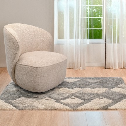 Fauteuil pivotant Ellie beige Kare Design