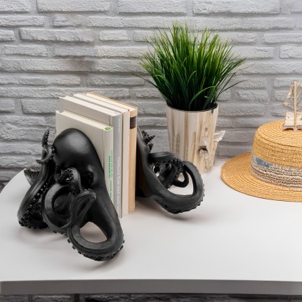 Bookend black octopus (2/Set) Kare Design