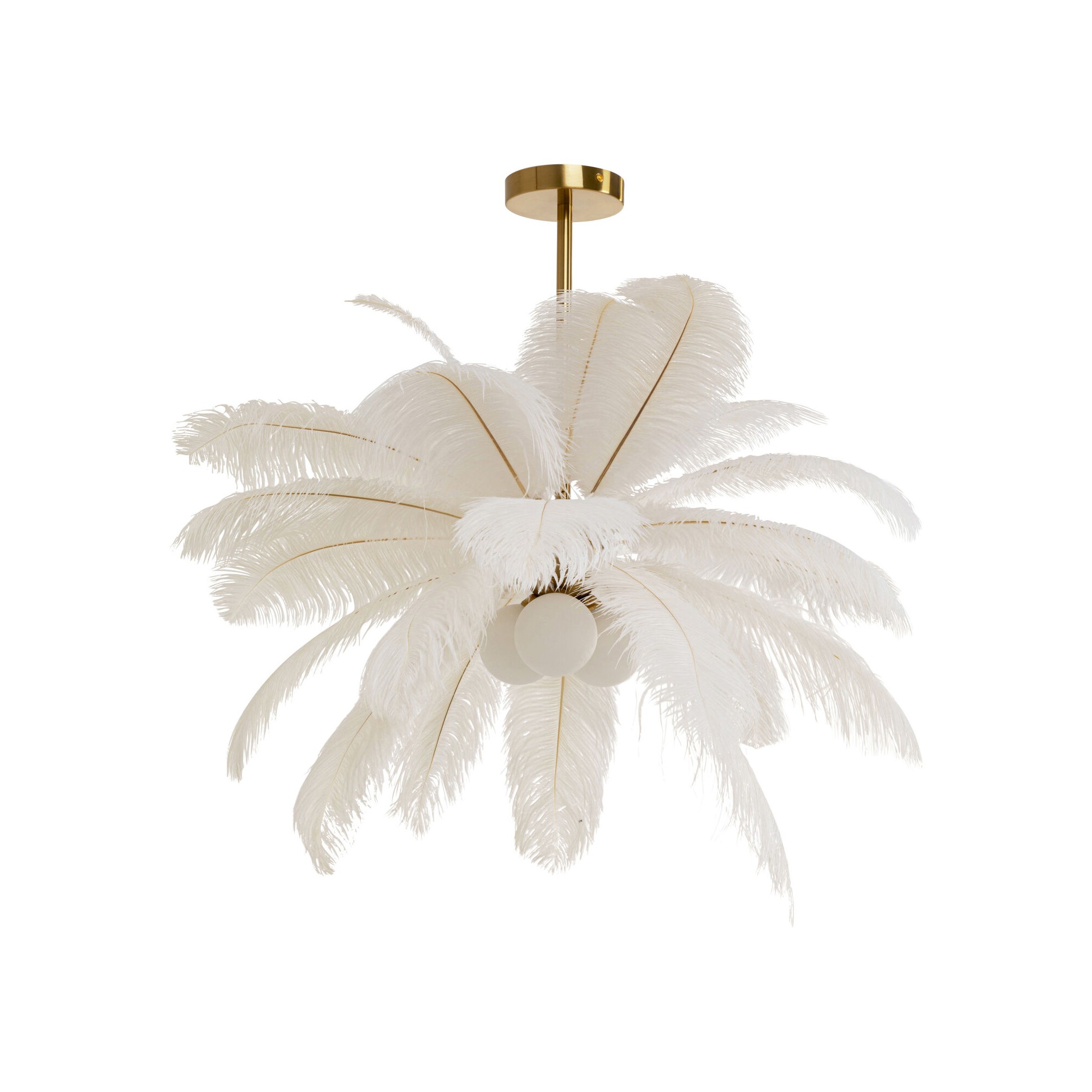 Suspension Feather Palm blanc Ø87cm