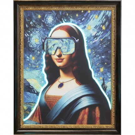 Canvas Picture LED lady 80x100cm Kare Design