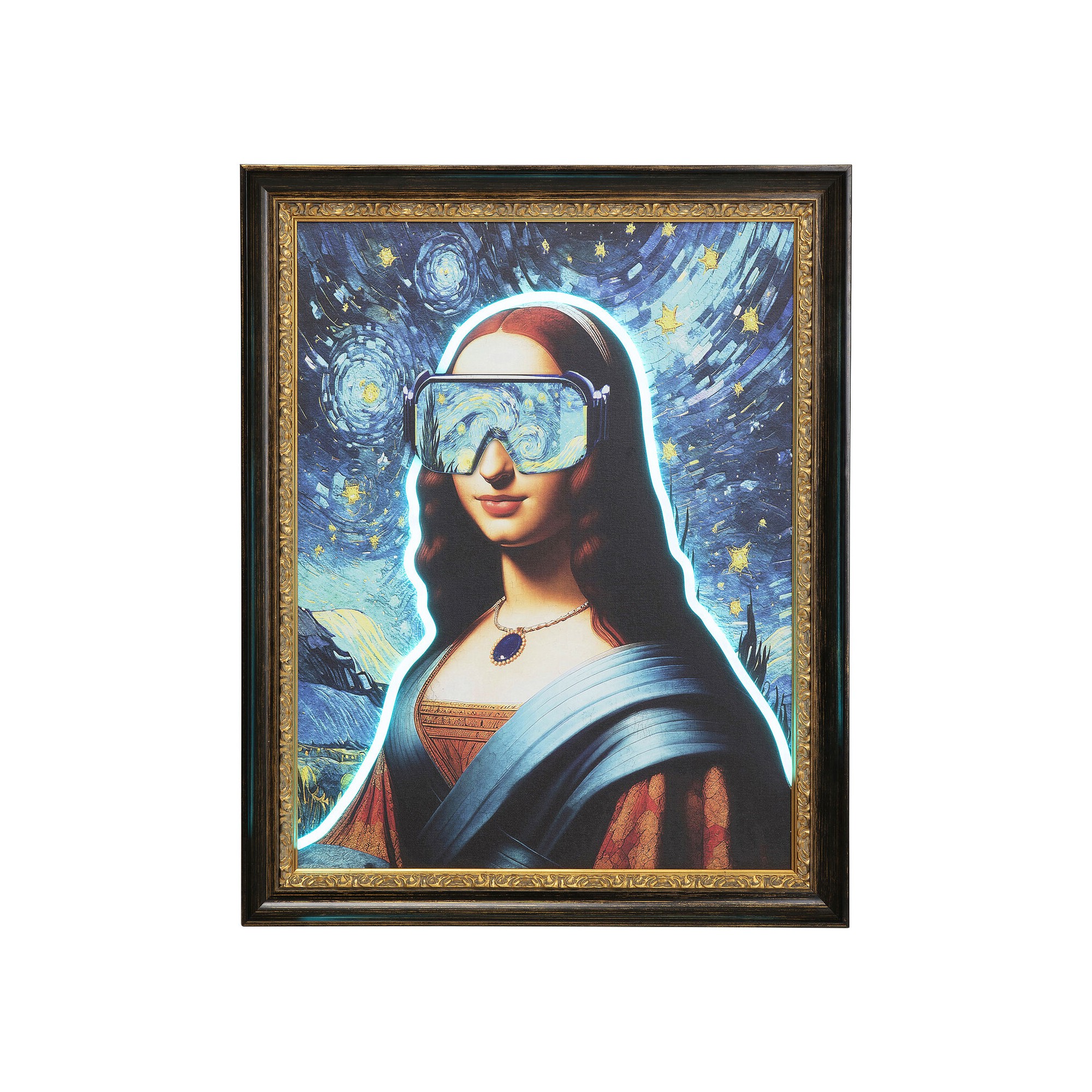 Tableau encadré LED Art Lady 80x100cm