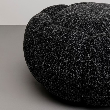 Pouf Peppo Bloom Melange noir Kare Design