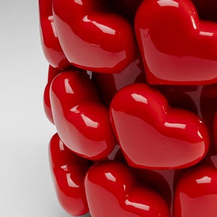 Vase coeurs rouges Kare Design