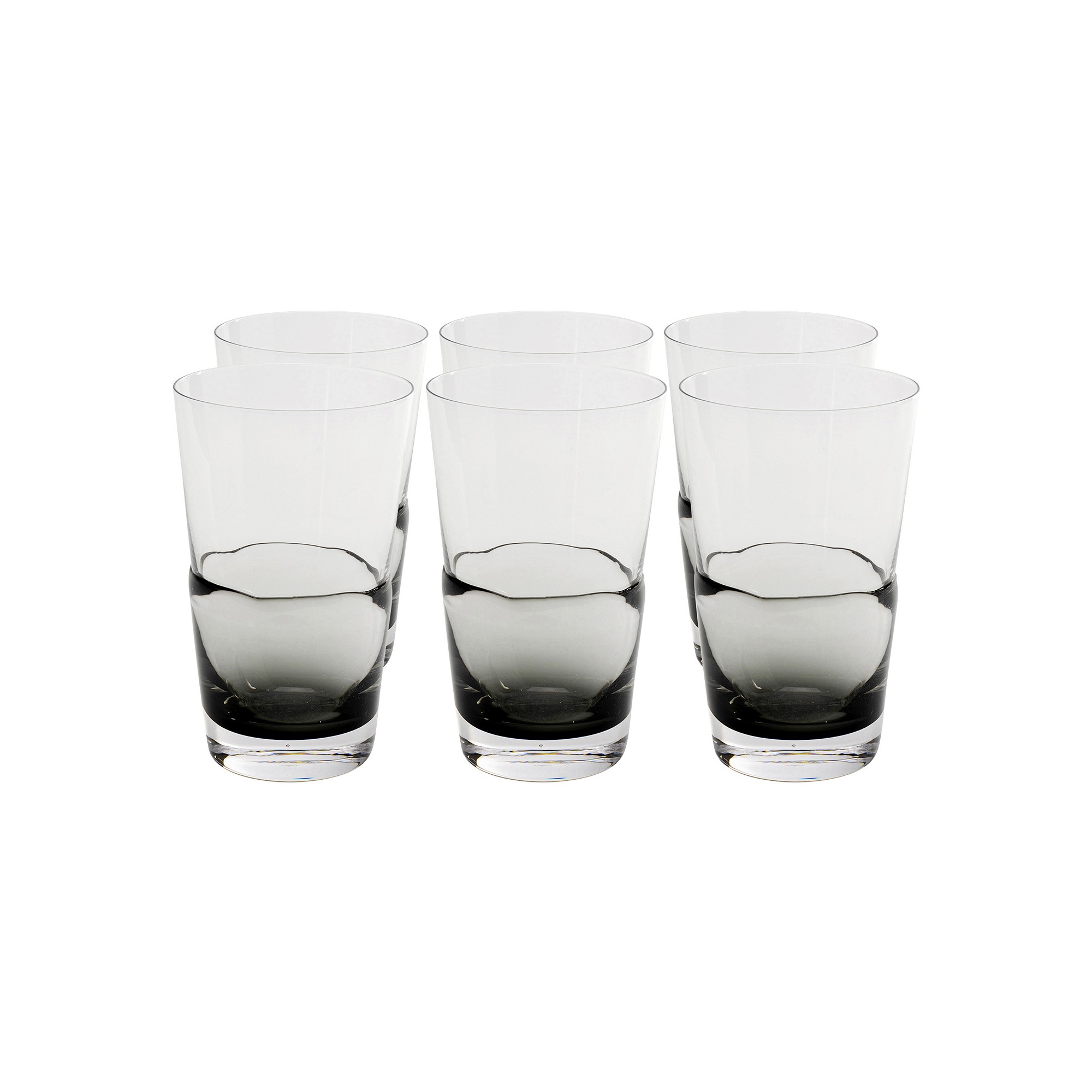 Verres à eau Mimi gris set de 6 Kare Design