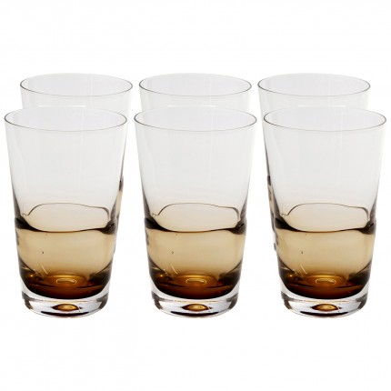 Water Glass Mimi amber (6/set) Kare Design