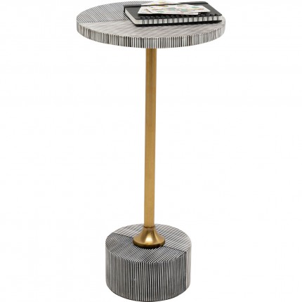 Side Table Domero Double Ø25cm black and white Kare Design