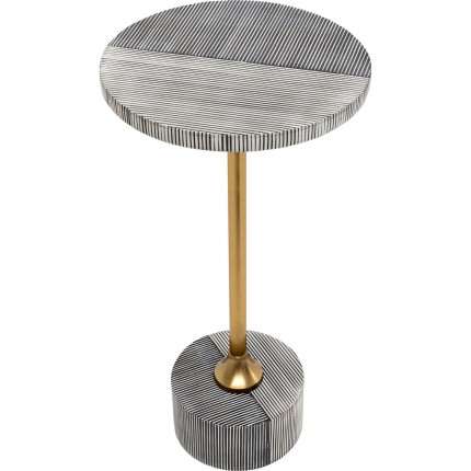 Side Table Domero Double Ø25cm black and white Kare Design