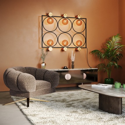 Swivel armchair Janno brown Kare Design