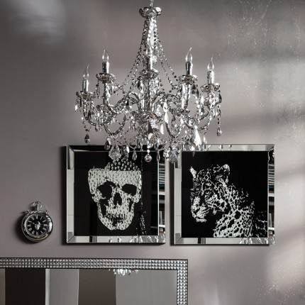 Picture Frame Mirror Skull 100x100cm Kare Design