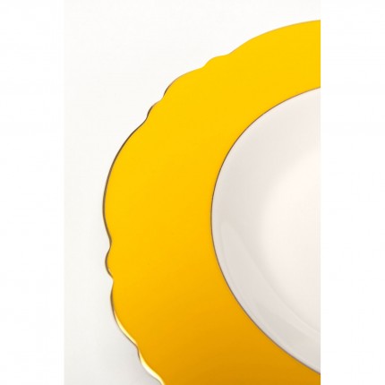 Assiettes creuses Harlequin 23cm jaunes set de 6 Kare Design