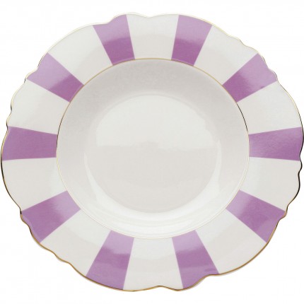 Assiettes creuses Harlequin 23cm violettes set de 6 Kare Design