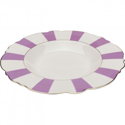 Assiettes creuses Harlequin 23cm violettes set de 6 Kare Design