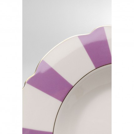 Assiettes creuses Harlequin 23cm violettes set de 6 Kare Design