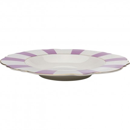 Assiettes creuses Harlequin 23cm violettes set de 6 Kare Design