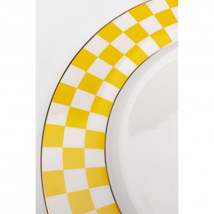 Assiettes Harlequin 27cm jaunes set de 6 Kare Design