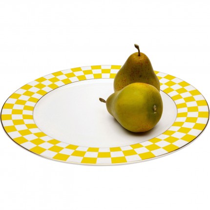 Assiettes Harlequin 27cm jaunes set de 6 Kare Design