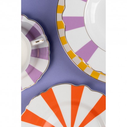 Plate Harlequin Ø22cm orange (6/set) Kare Design