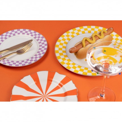 Assiettes Harlequin 22cm oranges set de 6 Kare Design