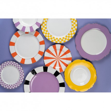 Assiettes Harlequin 27cm oranges set de 6 Kare Design