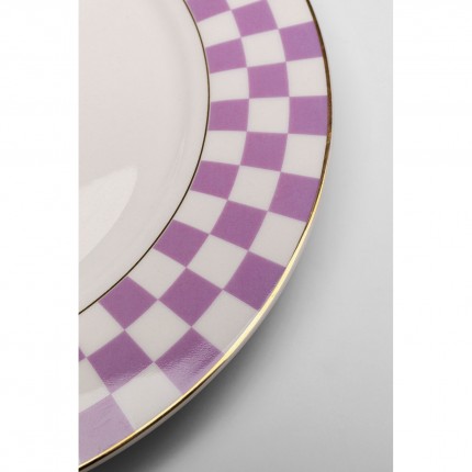 Assiettes Harlequin 21cm violettes set de 6 Kare Design