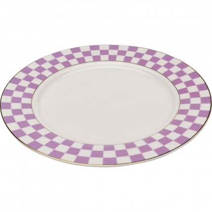 Assiettes Harlequin 21cm violettes set de 6 Kare Design