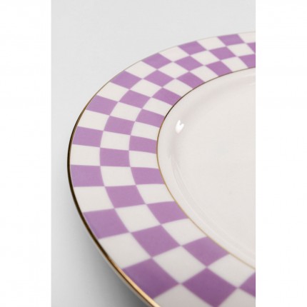 Assiettes Harlequin 21cm violettes set de 6 Kare Design