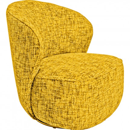 Fauteuil pivotant Ellie jaune Kare Design