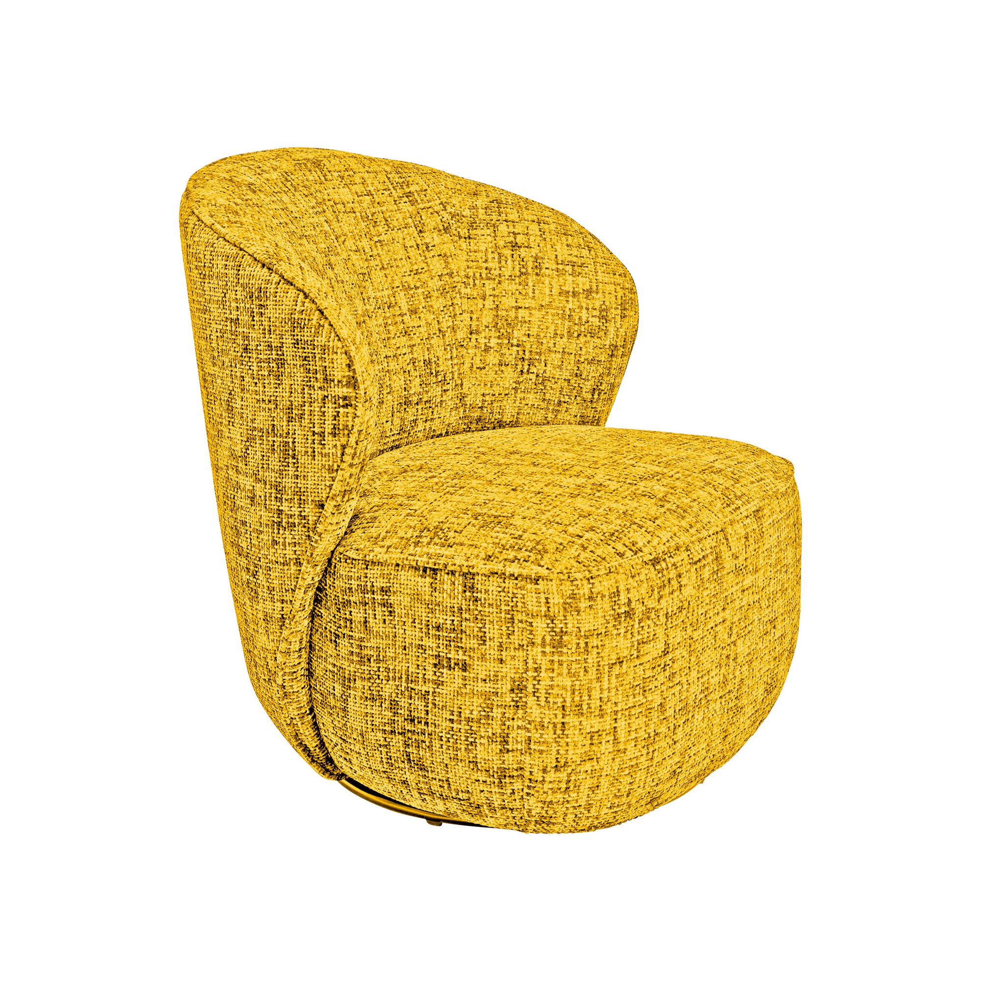 Fauteuil pivotant Ellie jaune Kare Design