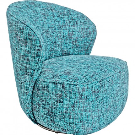 Fauteuil pivotant Ellie bleu clair Kare Design